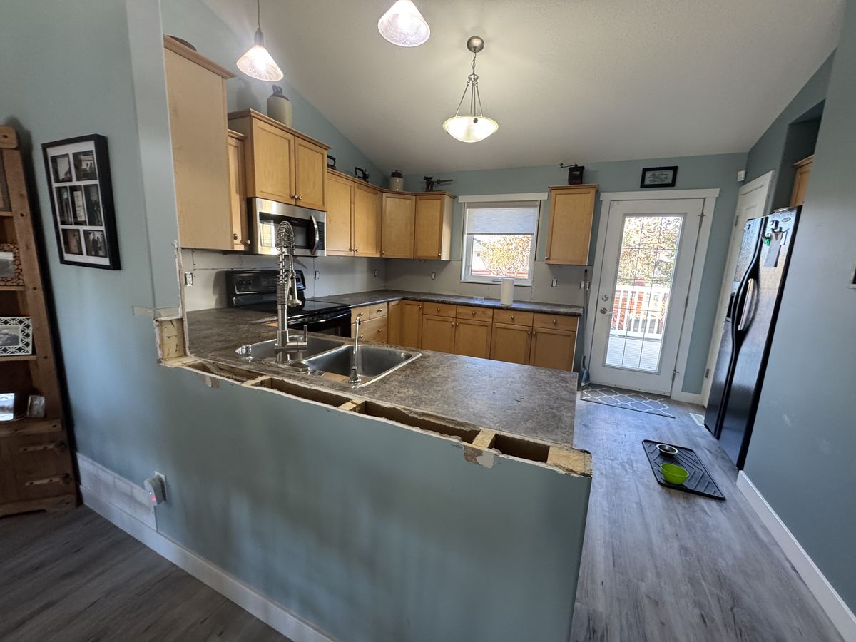 Kitchen demo before