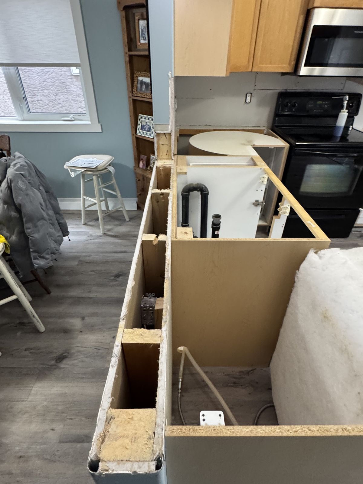 Kitchen build in progress